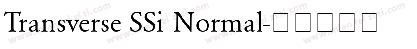 Transverse SSi Normal字体转换